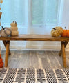 Handmade Rustic Farmhouse Bench (Solid Wood)