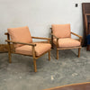 Lahori Chair - Acacia Wood Lounge Chair Pair