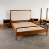 Kamari Acacia Wood Upholstery Bed