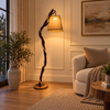 Rustic Wooden Floor Lamp