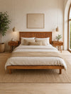 Odean Acacia Bed with Side Tables