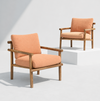 Lahori Chair - Acacia Wood Lounge Chair Pair
