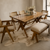 Chandigarh Acacia Live Edge Dining Set - 6 Seater