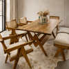 Chandigarh Acacia Live Edge Dining Set - 6 Seater