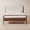 Kamari Acacia Wood Upholstery Bed